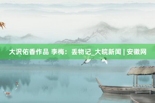 大沢佑香作品 李梅：丢物记_大皖新闻 | 安徽网