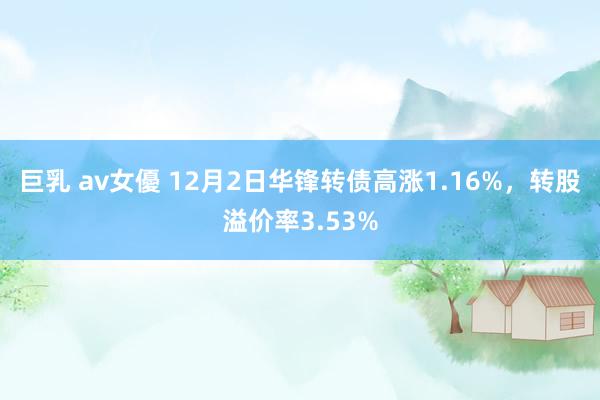 巨乳 av女優 12月2日华锋转债高涨1.16%，转股溢价率3.53%