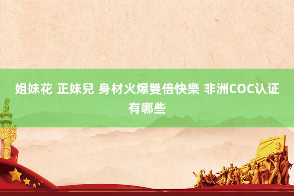 姐妹花 正妹兒 身材火爆雙倍快樂 非洲COC认证有哪些