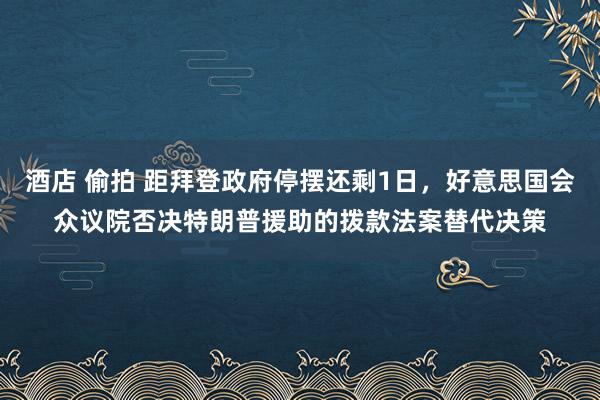 酒店 偷拍 距拜登政府停摆还剩1日，好意思国会众议院否决特朗普援助的拨款法案替代决策