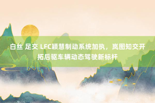 白丝 足交 LFC颖慧制动系统加执，岚图知交开拓后驱车辆动态驾驶新标杆