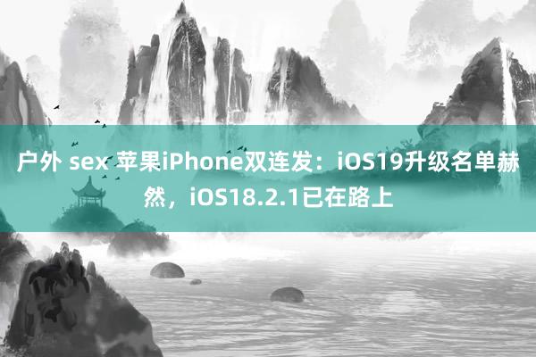 户外 sex 苹果iPhone双连发：iOS19升级名单赫然，iOS18.2.1已在路上