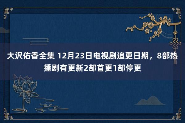 大沢佑香全集 12月23日电视剧追更日期，8部热播剧有更新2部首更1部停更
