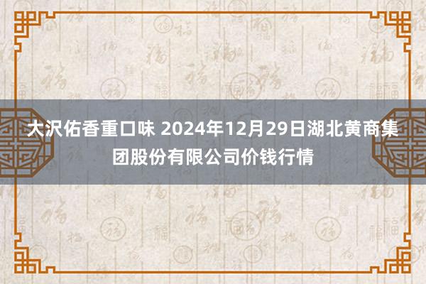 大沢佑香重口味 2024年12月29日湖北黄商集团股份有限公司价钱行情