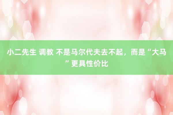 小二先生 调教 不是马尔代夫去不起，而是“大马”更具性价比
