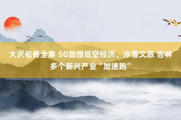 大沢佑香全集 5G加捏低空经济、冰雪文旅 吉林多个新兴产业“加速跑”