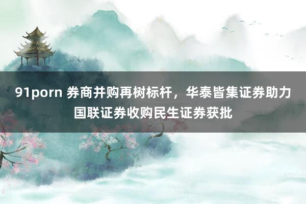 91porn 券商并购再树标杆，华泰皆集证券助力国联证券收购民生证券获批