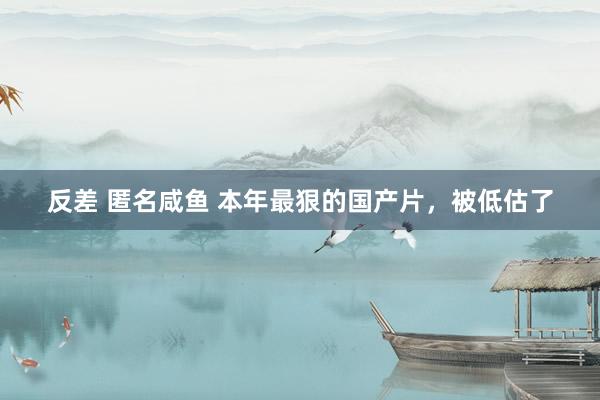 反差 匿名咸鱼 本年最狠的国产片，被低估了