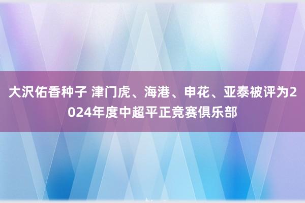 大沢佑香种子 津门虎、海港、申花、亚泰被评为2024年度中超平正竞赛俱乐部