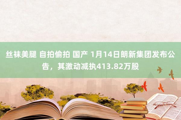 丝袜美腿 自拍偷拍 国产 1月14日朗新集团发布公告，其激动减执413.82万股