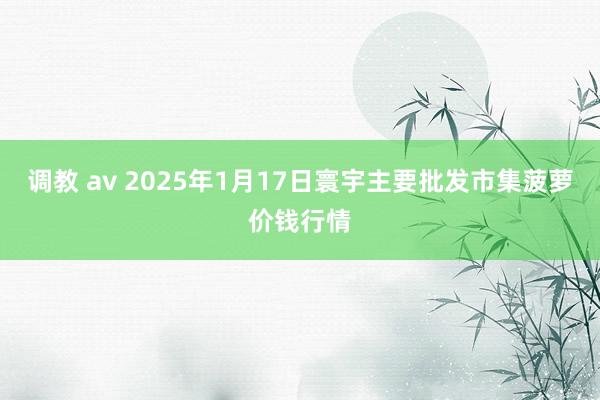 调教 av 2025年1月17日寰宇主要批发市集菠萝价钱行情