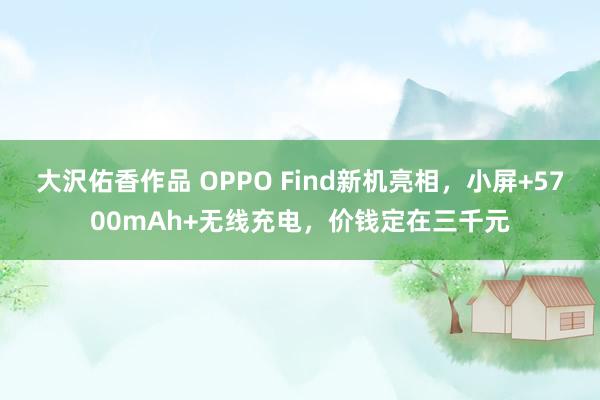 大沢佑香作品 OPPO Find新机亮相，小屏+5700mAh+无线充电，价钱定在三千元