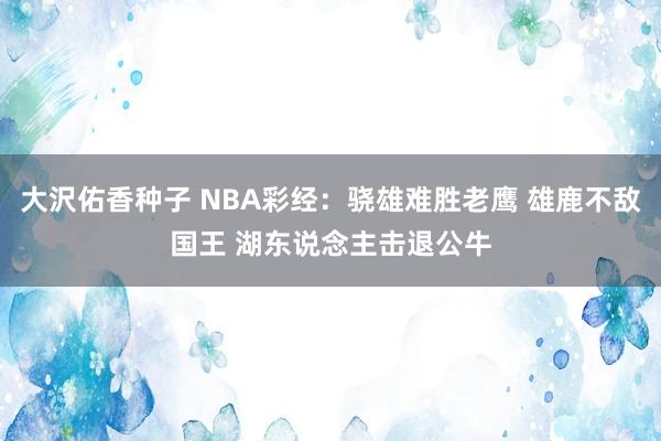 大沢佑香种子 NBA彩经：骁雄难胜老鹰 雄鹿不敌国王 湖东说念主击退公牛