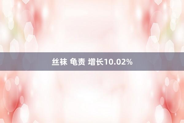 丝袜 龟责 增长10.02%