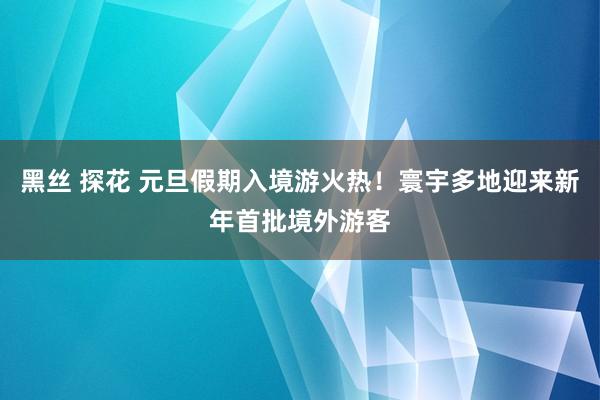 黑丝 探花 元旦假期入境游火热！寰宇多地迎来新年首批境外游客