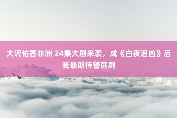 大沢佑香非洲 24集大剧来袭，成《白夜追凶》后我最期待警匪剧
