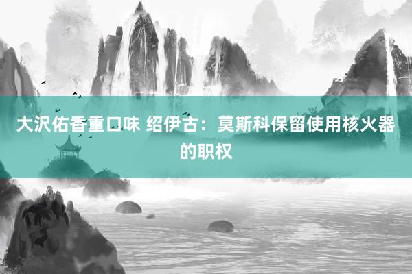 大沢佑香重口味 绍伊古：莫斯科保留使用核火器的职权
