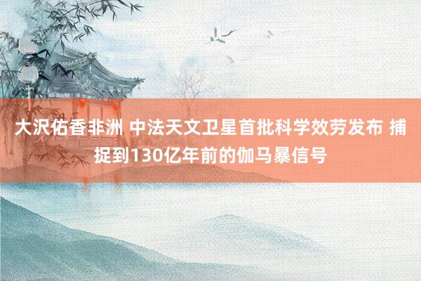 大沢佑香非洲 中法天文卫星首批科学效劳发布 捕捉到130亿年前的伽马暴信号